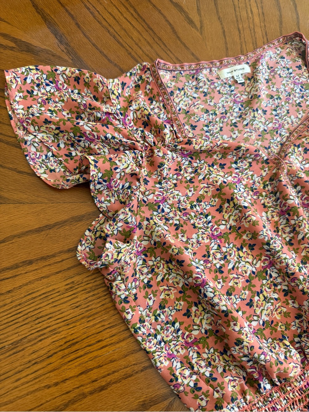 Max Studio Floral Print Blouse - Picture 3 of 6